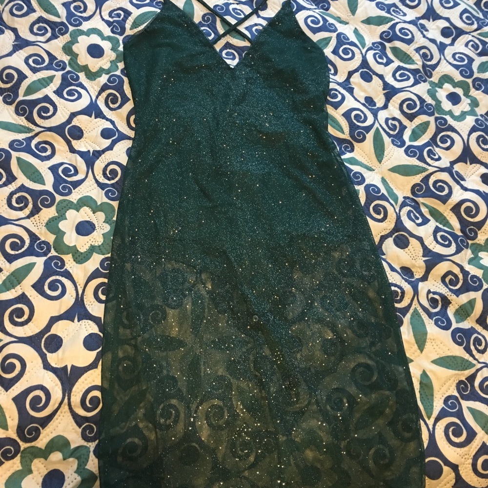 Beautiful green glitter dress